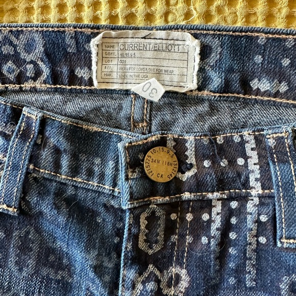 NWOT 💙 Current/Elliott stiletto bandana jeans - Size 30 - Picture 6 of 10